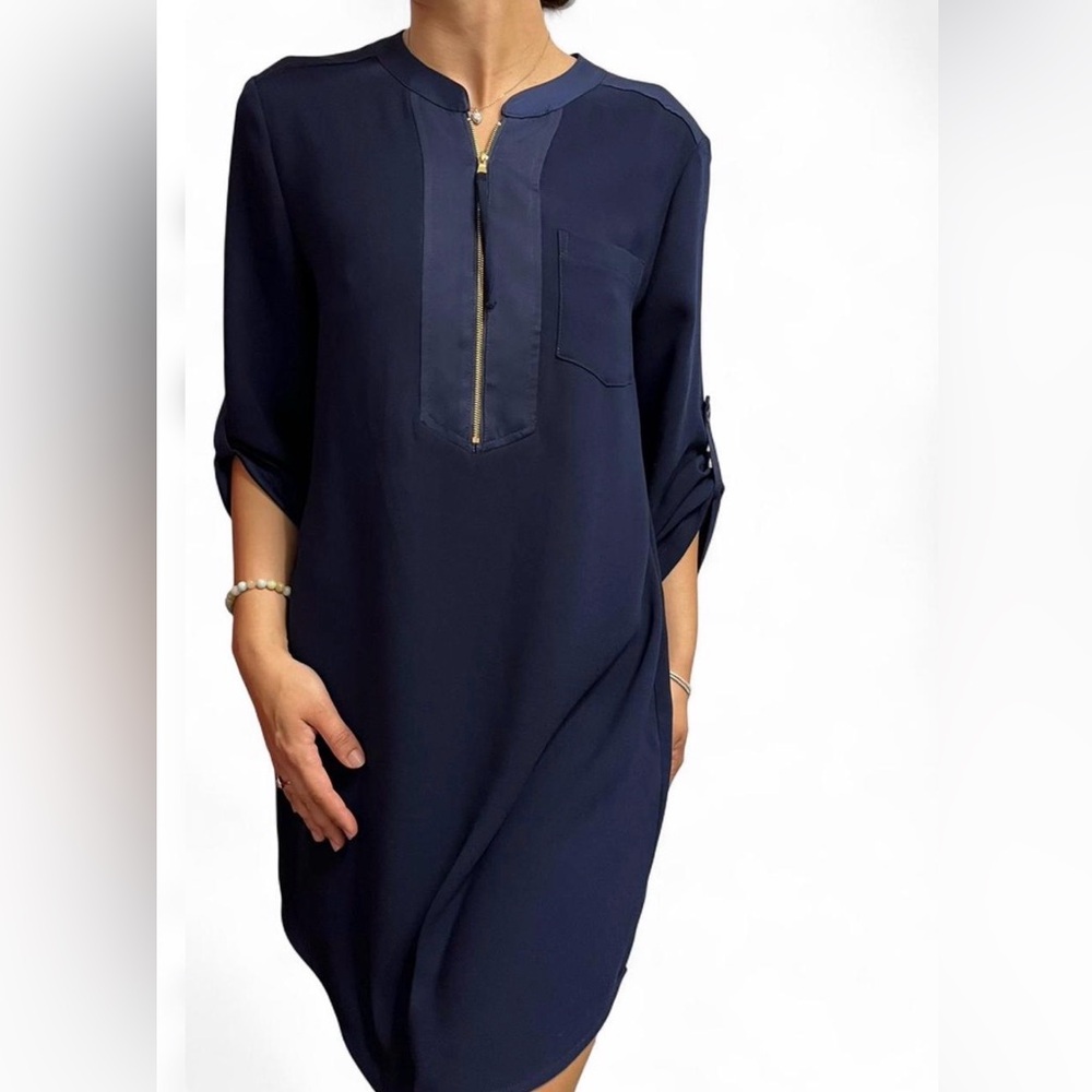 Trina Turk Deep Blue shift dress size M